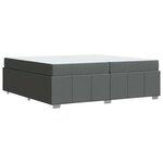 vidaXL Cadre de lit avec matelas Gris foncé 200 x 200 cm tissu