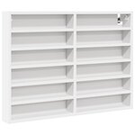 vidaXL Armoire à vitrine blanc 80x8 5x58 cm bois d'ingénierie