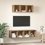 vidaXL Ensemble de meubles TV 2 Pièces chêne artisanal 37 x 37 x 142.5 cm