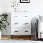 vidaXL Buffet blanc 69 5x34x90 cm bois d'ingénierie