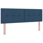 Cabeçalho LED vidaXL Matelassé Boutons Bleu 80 cm Tissu