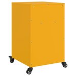 vidaXL Tables de chevet 2 Pièces jaune moutarde 36x39x59 cm acier