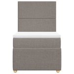 vidaXL Sommier à lattes de lit avec matelas Taupe 90x200 cm Tissu