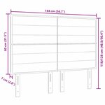 vidaXL Tête de lit LED avec bandes LED Taupe 144 cm tissu