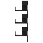 Étagère d'angle vidaXL Bois noir 45x45x147 cm en bois d'ingénierie