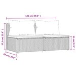 vidaXL Canapés centraux de jardin et coussins 2Pièces Gris Résine tressée