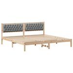 vidaXL Cadre de lit Gris clair 200 x 200 cm Pin massif