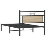 vidaXL Cadre de lit sans matelas chêne sonoma 107x203 cm