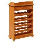 vidaXL Rangement à Vin 90x60x30 cm Bois Massif Pin