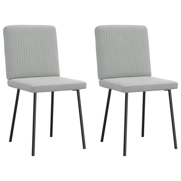 vidaXL Chaises à manger lot de 2 Gris clair Velours