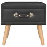 vidaXL Table de chevet Noir 40x35x40 cm Similicuir
