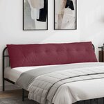 vidaXL Coussin de Dos Bordeaux 200 x 19 x 50 cm tissu