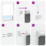 vidaXL Store enrouleur occultant blanc cassé 130x175 cm largeur tissu