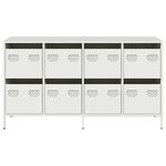 vidaXL Buffet blanc 135x39x73 5 cm acier laminé à froid