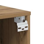 vidaXL Meuble TV mural chêne artisanal 100x30x30 cm bois d'ingénierie