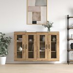 vidaXL Armoires Murailles 2 Pièces chêne artisanal 69 5 x 34 x 90 cm
