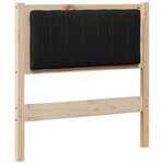 vidaXL Tête de lit capitonnée avec tête de lit Marron 75 cm Pin massif