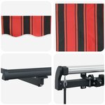 vidaXL Auvent Rétractable orange et marron 600 × 350 cm