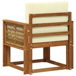 vidaXL Sofa de milieu extérieur Bois d'Acacia Massif Naturel