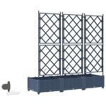 vidaXL Pots de jardin Gris 120 x 40 x 126 cm Acier