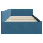 vidaXL Cadre de lit d'angle avec tête de lit Bleu 90 cm x 200 cm
