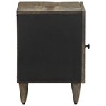 vidaXL Table de chevet gris clair 40x33x46 cm bois de manguier solide
