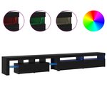 vidaXL Meuble TV 3 Pièces Chêne noir 290 x 36 5 x 40 cm Bois d'ingénierie