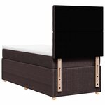 vidaXL Sommier à lattes de lit avec matelas Marron foncé 80x200 cm