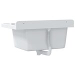 vidaXL Évier utilitaire pour montage murale blanc 60x40x28 cm résine