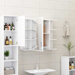 vidaXL Ensemble de meubles de bain 3 Pièces Blanc Bois d'ingénierie