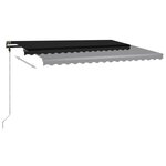 vidaXL Auvent manuel rétractable avec LED 450x350 cm Anthracite