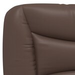 vidaXL Coussin de tête de lit marron 160 cm similicuir