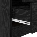 vidaXL Bureau avec rangement chêne noir bois d'ingénierie