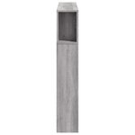 vidaXL Tête de lit à LED sonoma gris 120x18 5x103 5 cm bois ingénierie