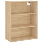 vidaXL Buffet haut Chêne sonoma 69 5x34x180 cm Bois d'ingénierie