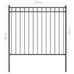 vidaXL Clôture de jardin Acier 1 7x1 5 m Noir