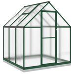 vidaXL Serre avec cadre de base vert 169x169x202 cm aluminium