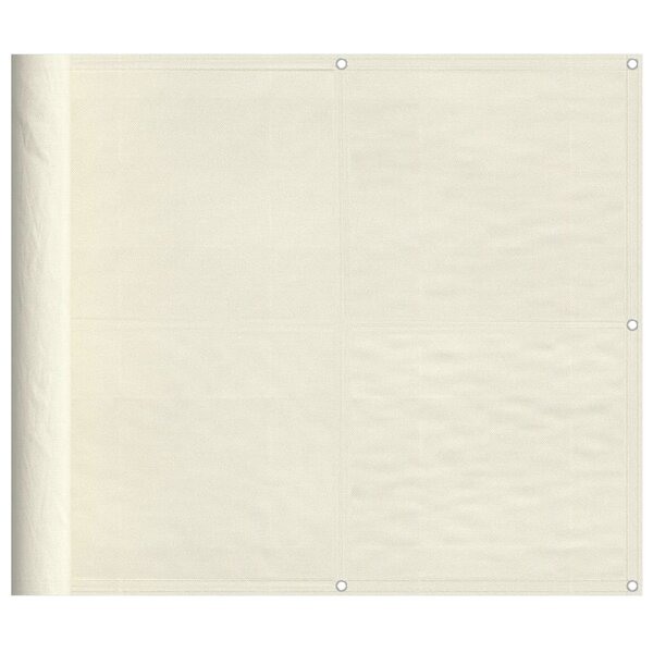 vidaXL Écran de balcon crème 90x1000 cm 100  polyester oxford