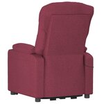 vidaXL Fauteuil inclinable électrique Rouge bordeaux Tissu