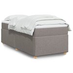 vidaXL Sommier à lattes de lit avec matelas Taupe 80x200 cm Tissu