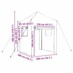 vidaXL Serre avec toit Vert 200 x 200 x 300 cm Acier