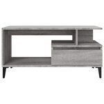 vidaXL Table basse Sonoma gris 90x49x45 cm Bois d'ingénierie