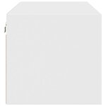 vidaXL Armoire murale avec portes en verre blanc 102x37x35 cm