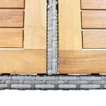 vidaXL Ensemble de bar d'extérieur 9 Pièces poly rotin bois d'acacia Gris