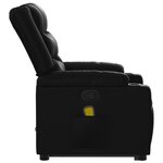 vidaXL Fauteuil inclinable de massage Noir Similicuir