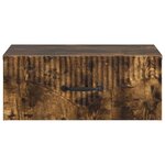 vidaXL Cabinet de chevet mural 2 pc Chêne fumé 49 x 34 5 x 20 cm
