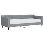 vidaXL Lit de jour avec matelas gris clair 80x200 cm tissu