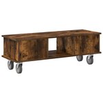vidaXL Meuble TV Chêne fumé 100 x 35 x 35 cm Bois d'ingénierie