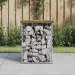 vidaXL Banc de jardin design gabion 33x31x42 cm bois de pin imprégné