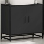 vidaXL Armoire de lavabo de salle de bain noir 65x33x60 cm